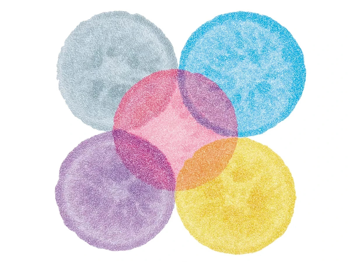 Shimmering Dot Art Painters - Set of 5 - US 7456