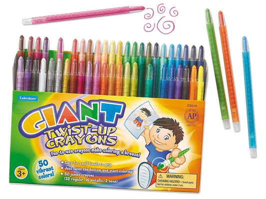 Giant Twist-Up Crayons - Set of 50 - US 7626