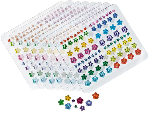 Peel & Stick Flower Rhinestones - US 1565