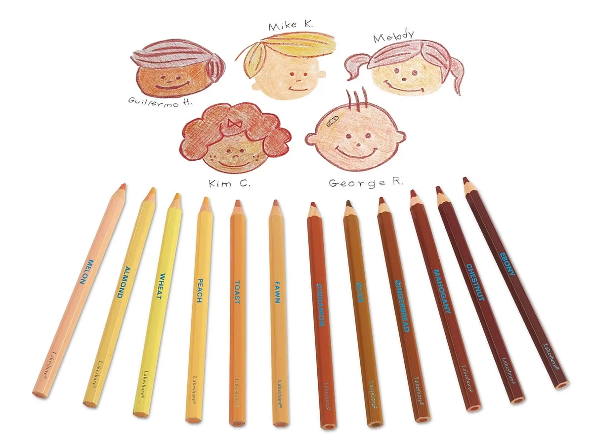 People Colors® Jumbo Colored Pencils - Set of 12 - US 1725