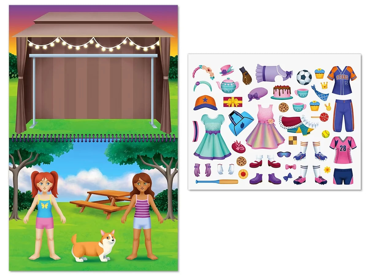 Fashion Friends Dress-Up Reusable Sticker Pad - US 8410