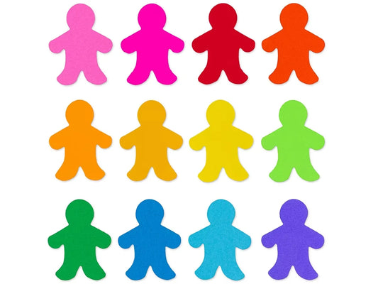 Colorful People Shape Mini Accents - US 3432