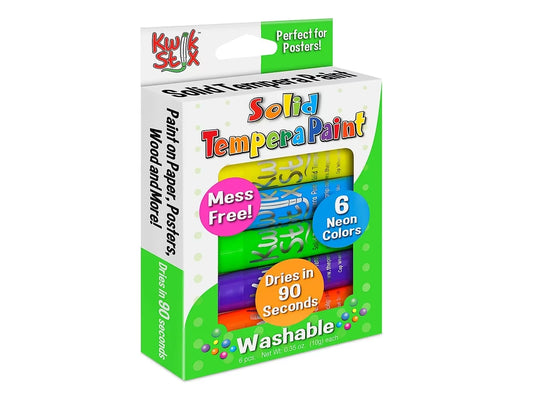 Neon Kwik Stix™ Tempera Painters - Set of 6 - US 8881
