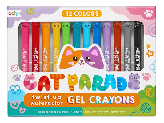 Cat Parade Watercolor Gel Crayons - Set of 12 - US 8681