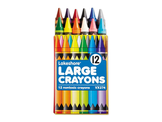 Lakeshore 12-Color Large Crayons - Student Pack - US 3132