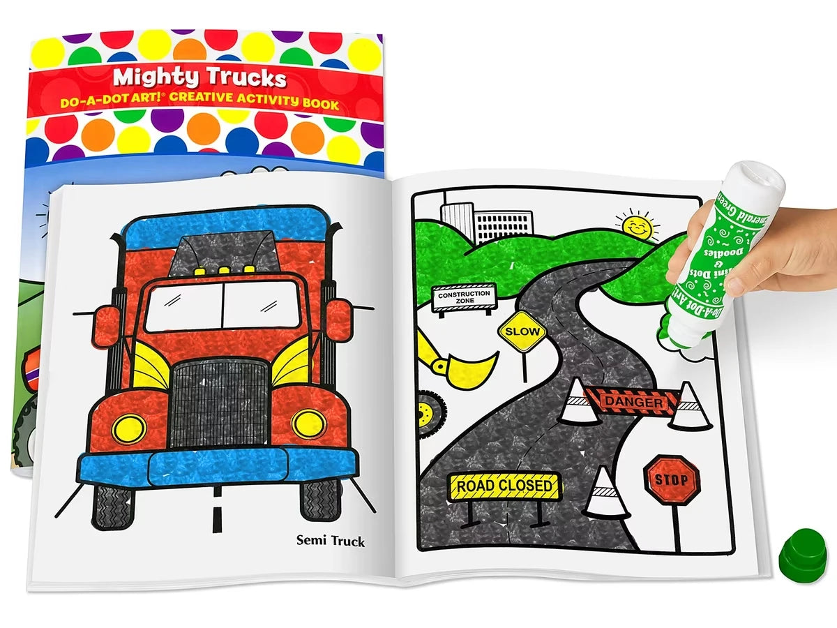 Do-A-Dot Art!® Mighty Trucks Activity Book - US 8652