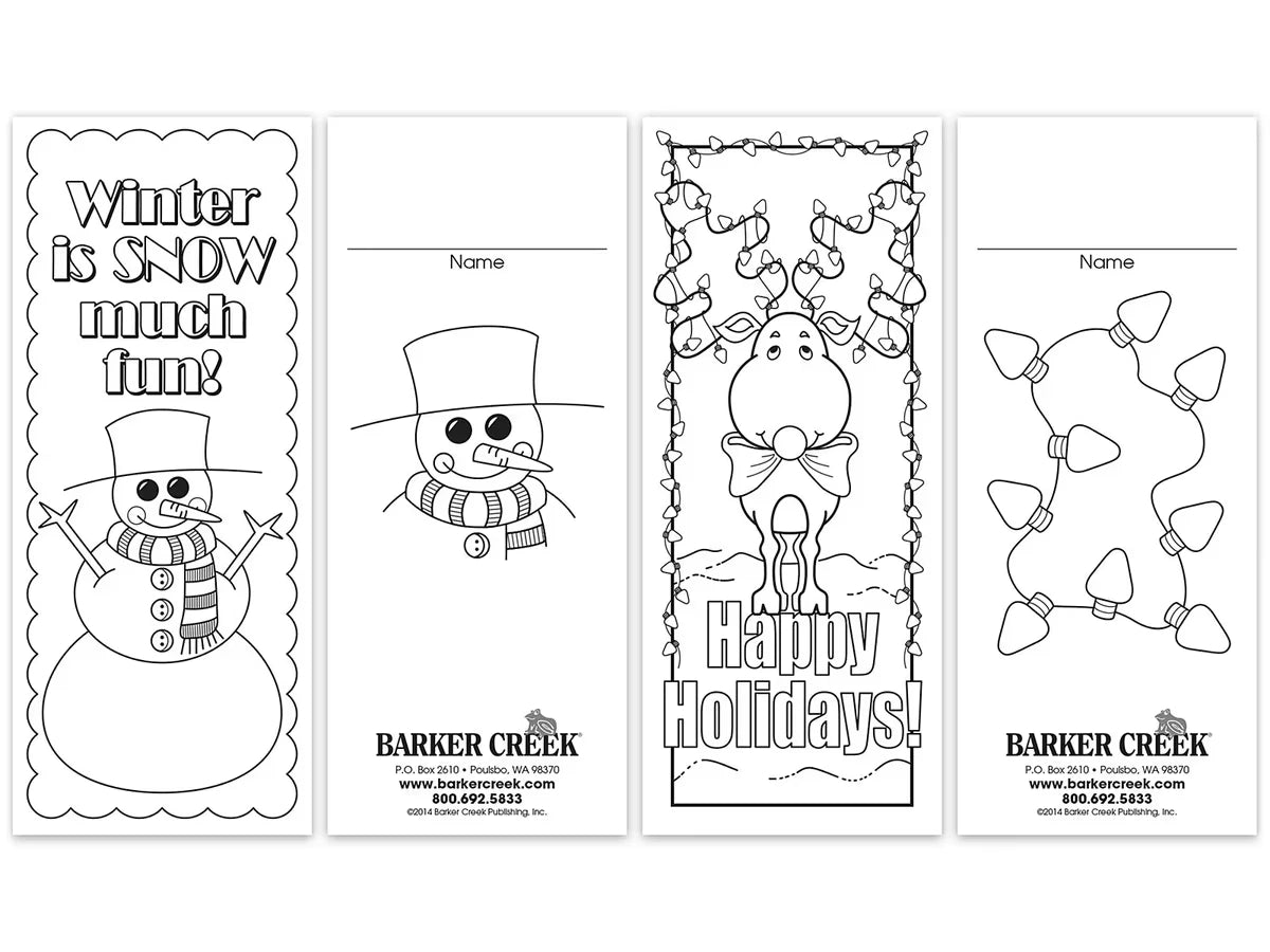 Design-Your-Own Winter Holiday Bookmarks - US 3461