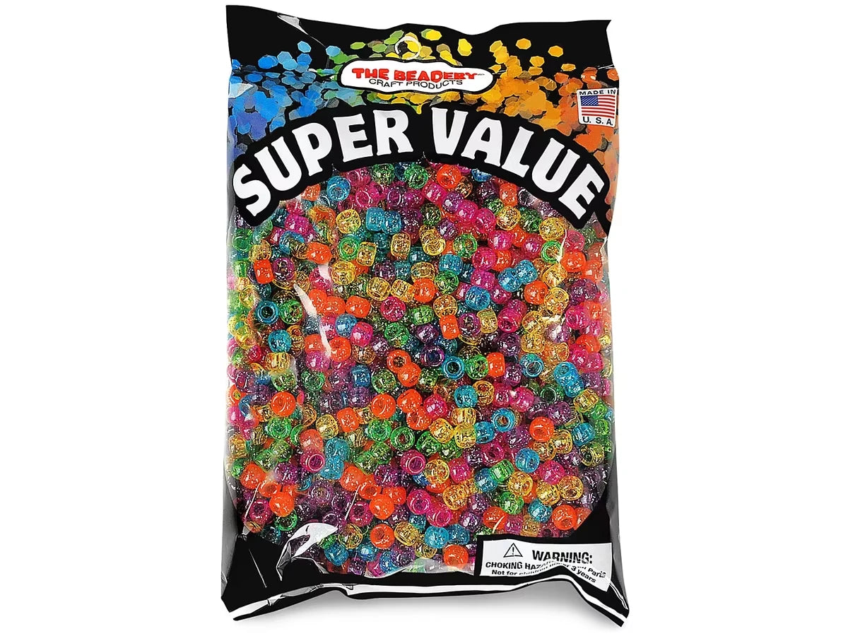 Glitter Pony Beads - US 4364