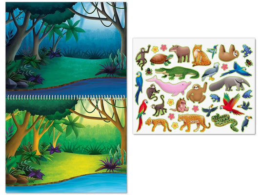 Animal Habitats Reusable Sticker Pad - US 8985