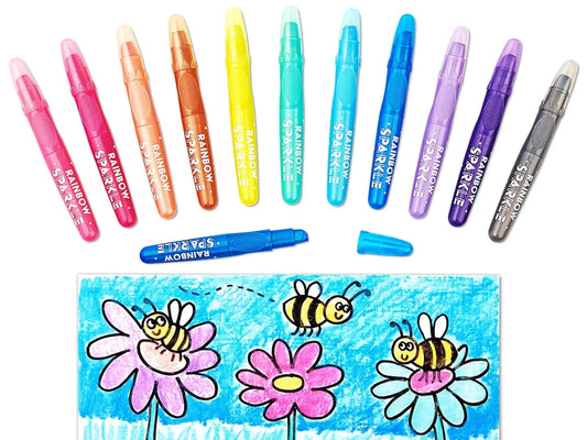 Rainbow Sparkle Watercolor Gel Crayons - Set of 12 - US 2088