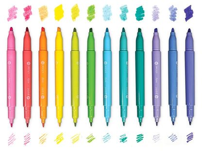 Pastel Dual-Tip Markers - Set of 12 - US 7189