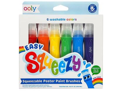 Easy Squeezable Poster Paintbrushes - Set of 6 - US 5839