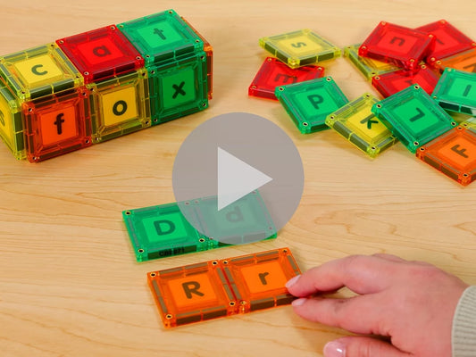 Double-Sided Magnetic Letter Tiles - US 8010