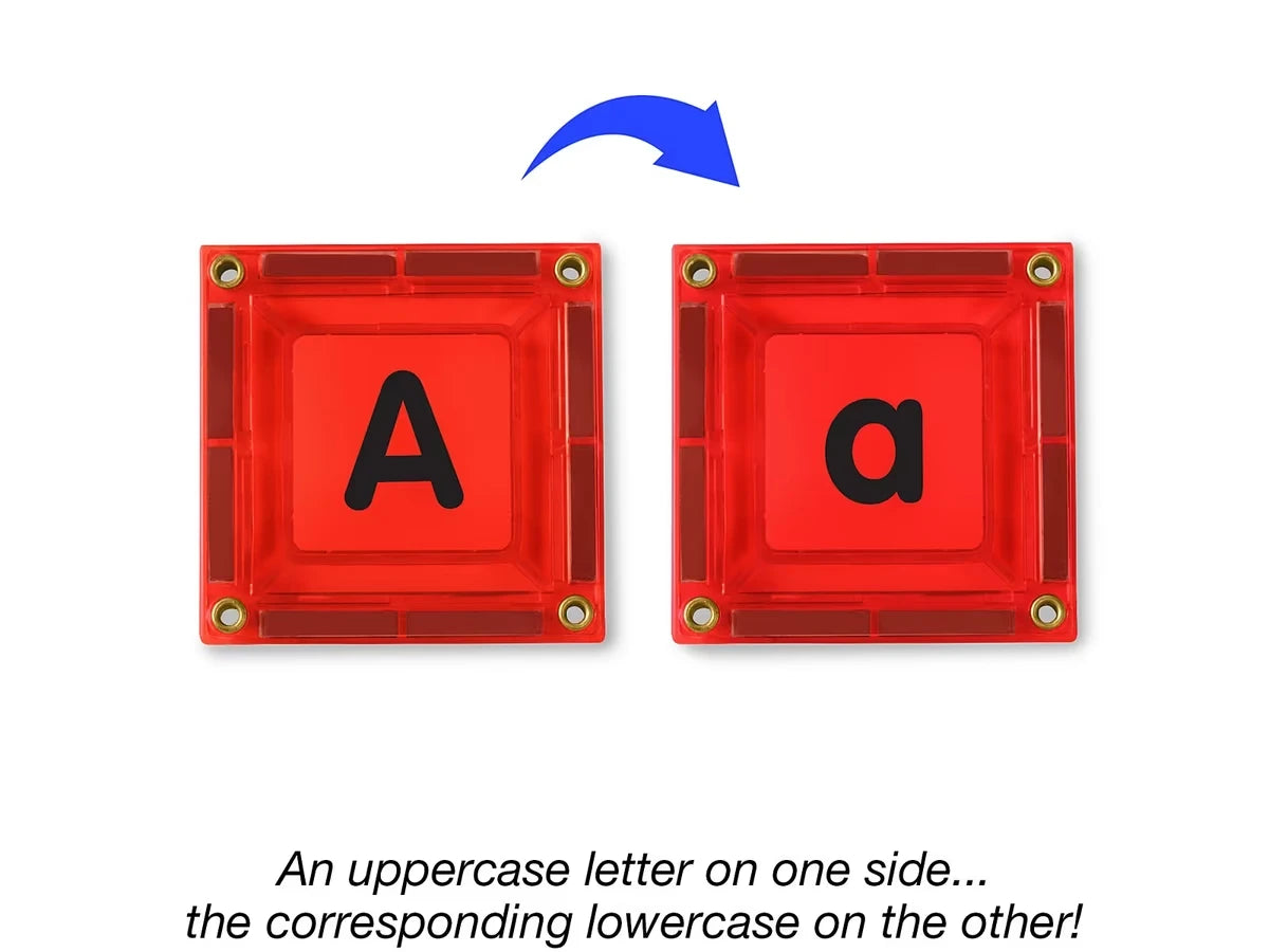 Double-Sided Magnetic Letter Tiles - US 8010