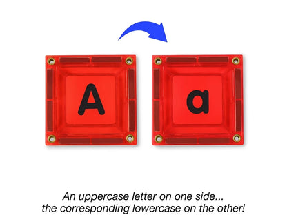 Double-Sided Magnetic Letter Tiles - US 8010
