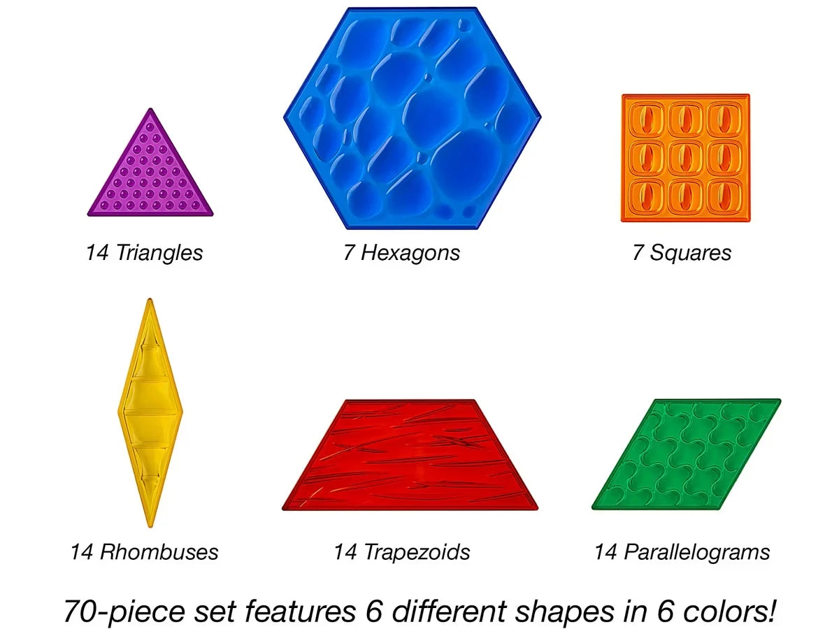 Translucent Sensory Pattern Blocks - US 4549