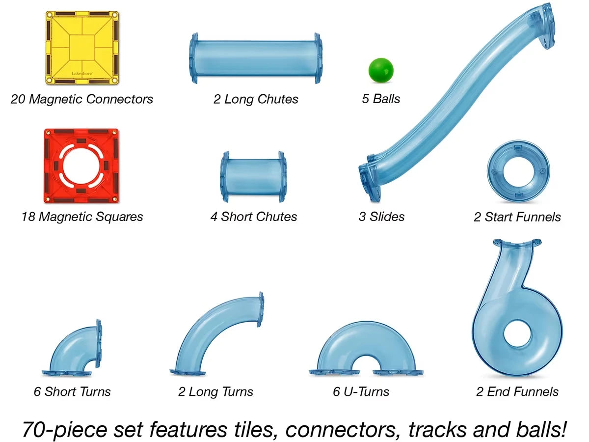 Magnetic Wonder Tiles® - Ball Run - US 6498