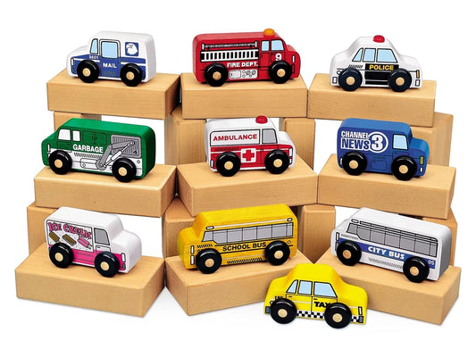 Hardwood Community Vehicles - Set of 10 - US 4949