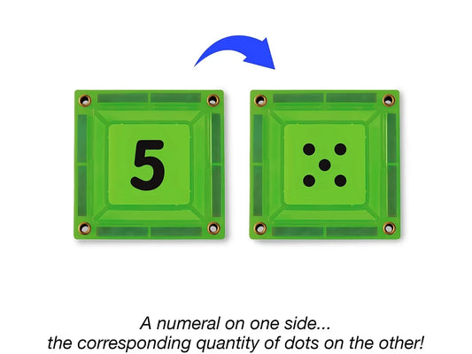 Double-Sided Magnetic Number Tiles - US 5544