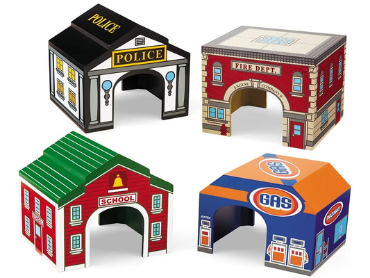 Block Play Garages - Set of 4 - US 5409