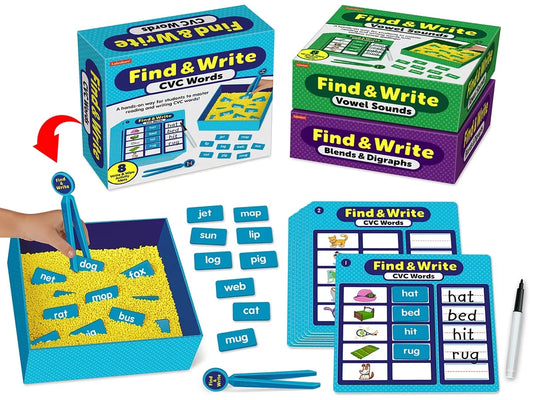 Find & Write Phonics Activity Centers - Complete Set - US 6183