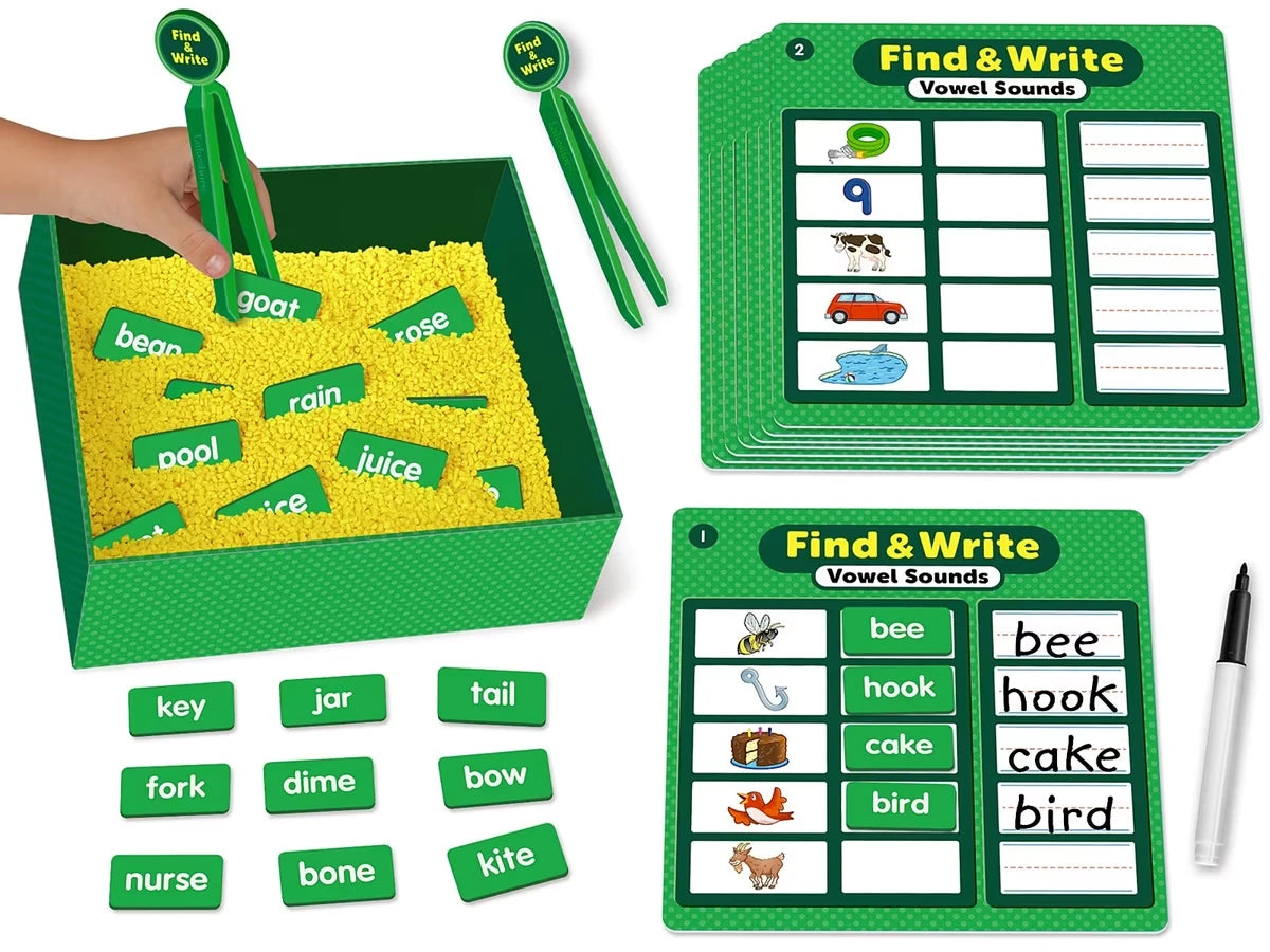 Find & Write Vowel Sounds Activity Center - US 3184