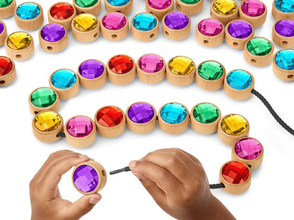 Wooden Lacing Jewels - US 2439