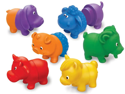 Mix & Match Farm Animals - Set of 6 - US 6843
