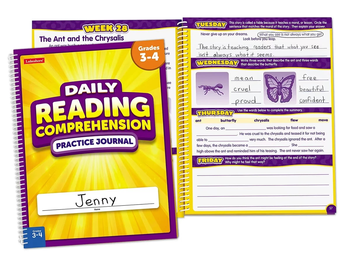 Reading Comprehension Daily Practice Journal - Gr. 3-4 - US 9922