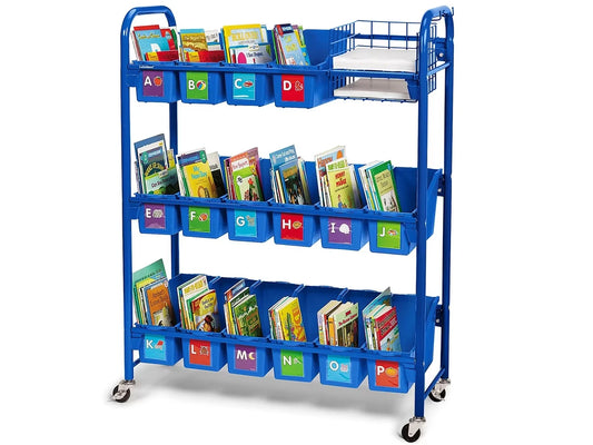 Leveled Library Mobile Storage Cart - US 7318
