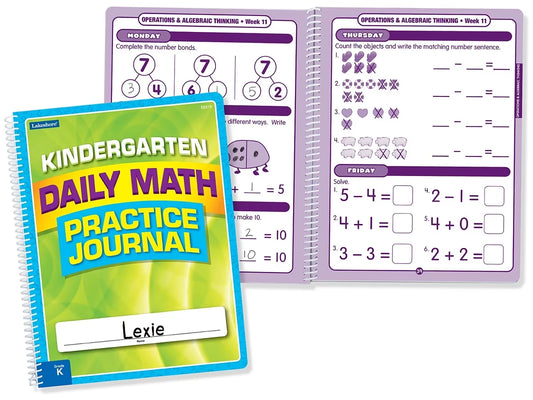 Daily Math Practice Journal – Kindergarten - US 6725