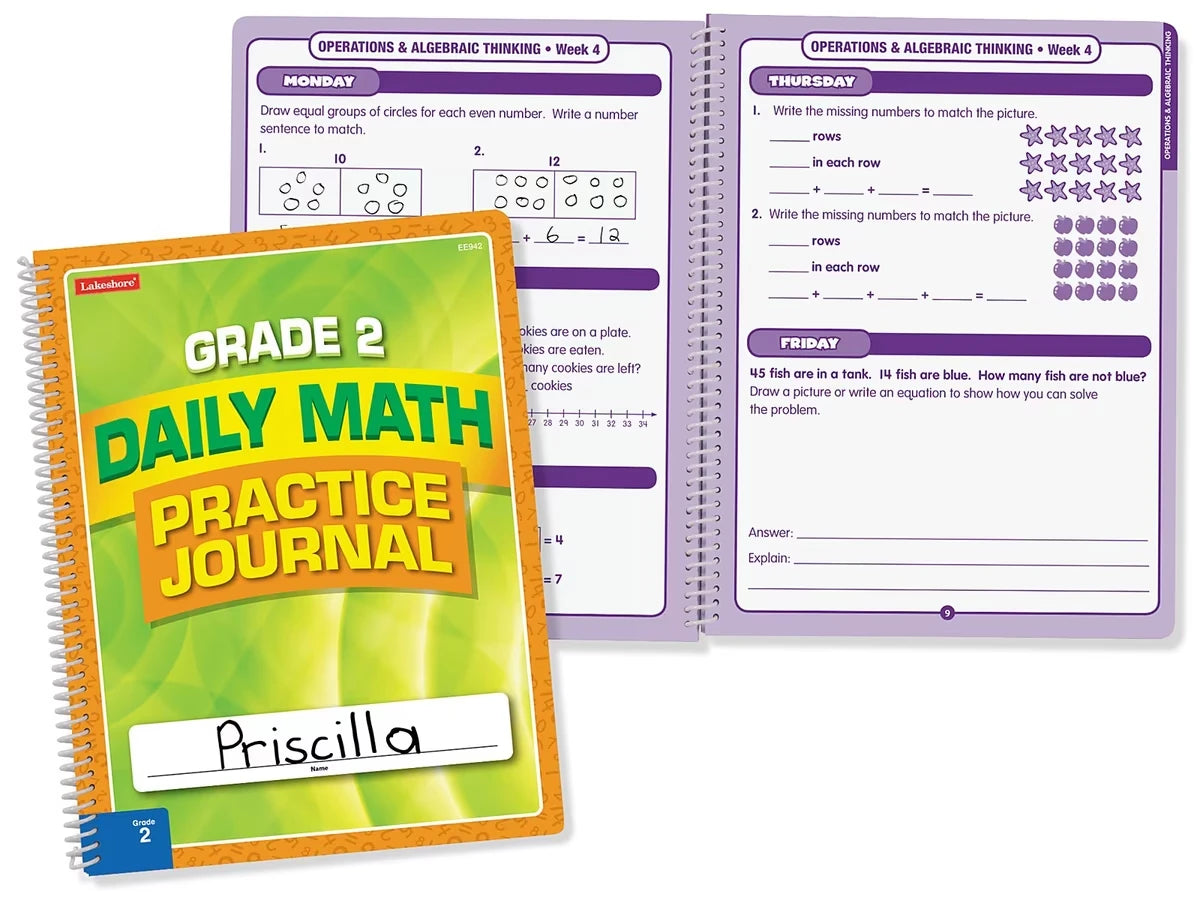 Daily Math Practice Journal - Gr. 2 - US 4248