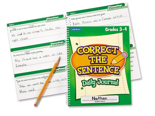 Correct the Sentence! Daily Journal - Gr. 3-4 - US 6408