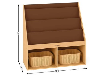 Classic Birch Help-Yourself Bookstand with Storage - US 8055