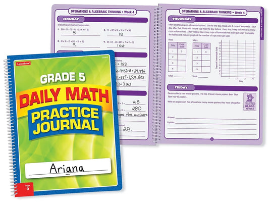 Daily Math Practice Journal - Gr. 5 - US 4852