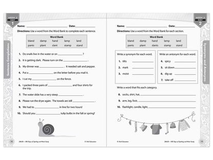 180 Days of Spelling Workbook - Gr. 2 - US 7457