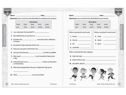 180 Days of Spelling Workbook - Gr. 2 - US 7457