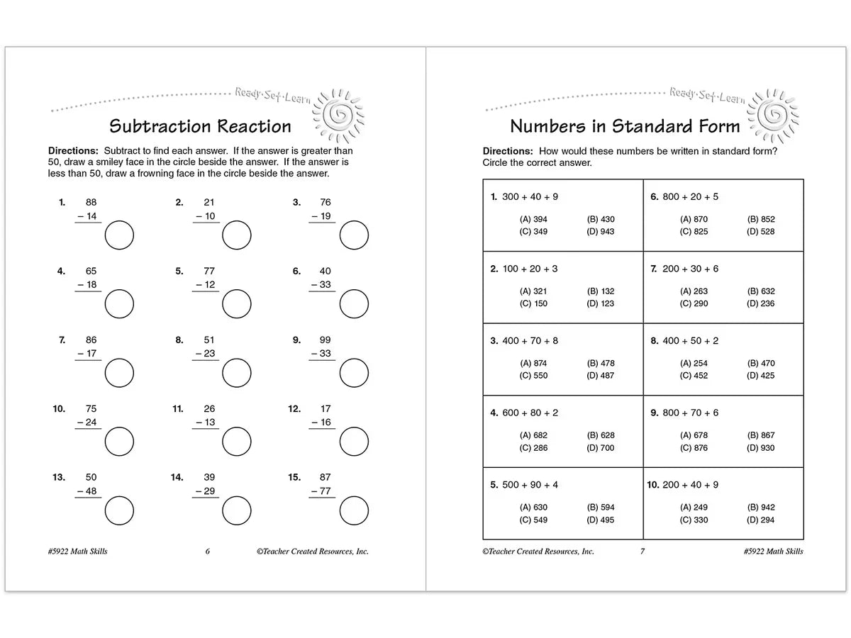 Math Skills Workbook - Gr. 3 - US 2130