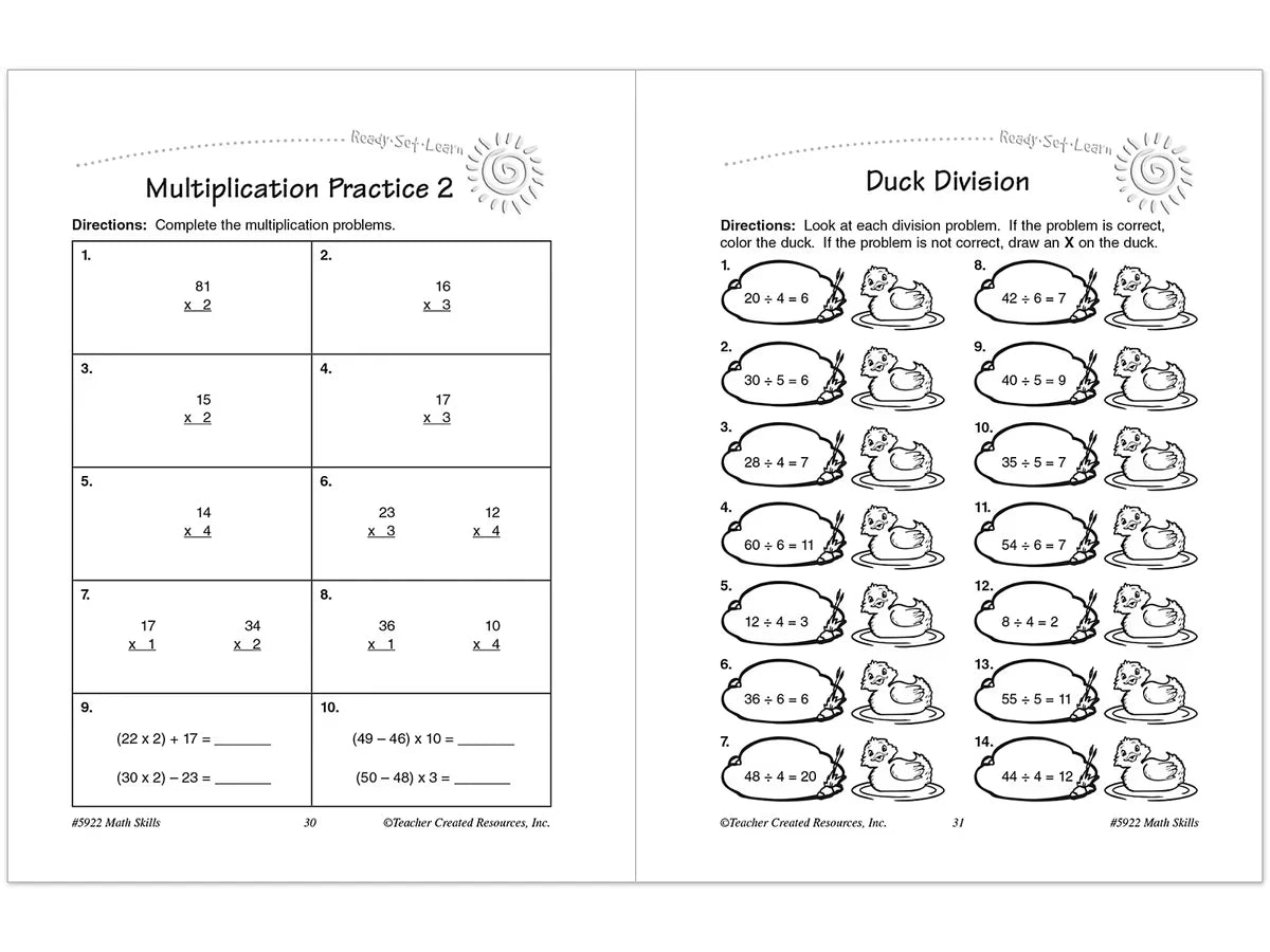 Math Skills Workbook - Gr. 3 - US 2130