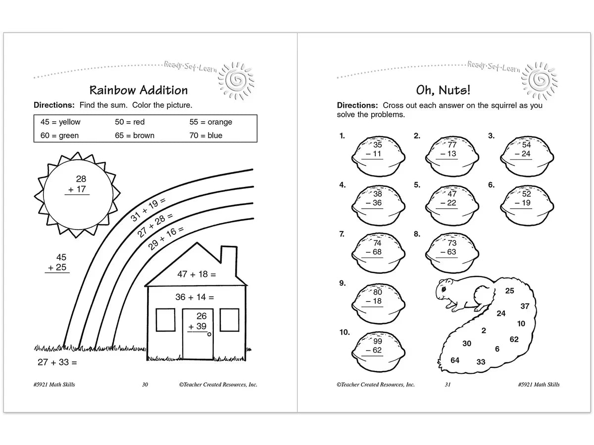 Math Skills Workbook - Gr. 2 - US 1998
