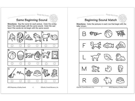 Beginning & Ending Sounds Workbook - US 9981