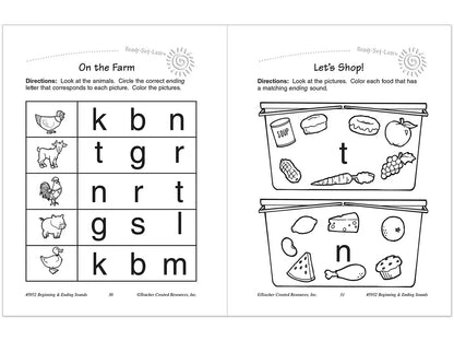 Beginning & Ending Sounds Workbook - US 9981