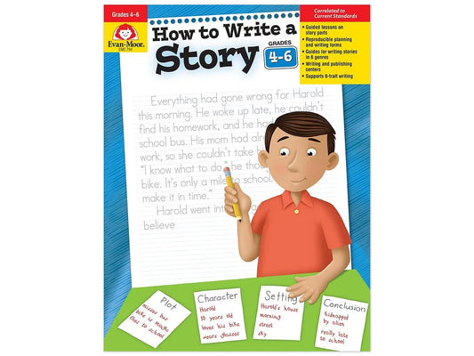 How to Write a Story Workbook - Gr. 4-6 - US 5449