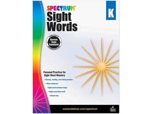 Spectrum® Sight-Words Workbook - Kindergarten - US 1946