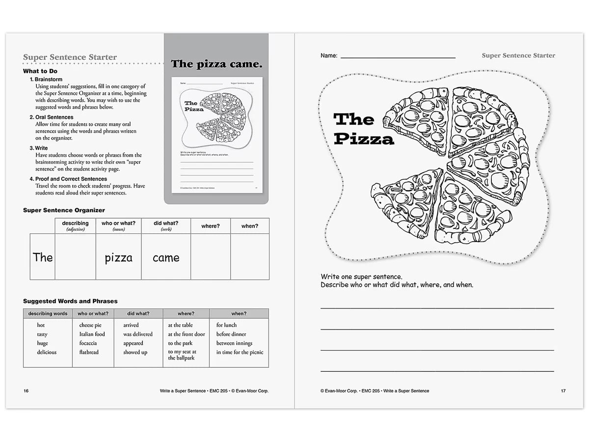 Write a Super Sentence Workbook - US 6469
