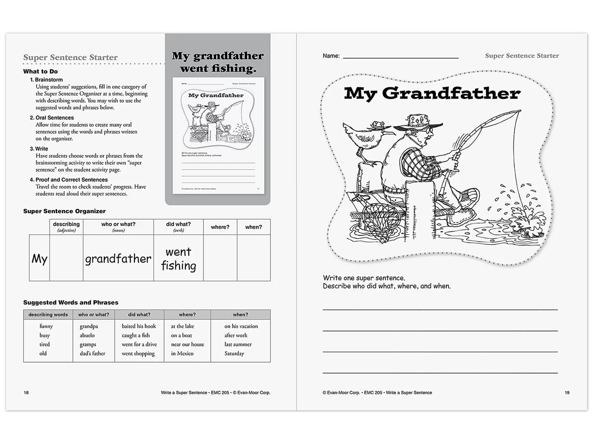 Write a Super Sentence Workbook - US 6469