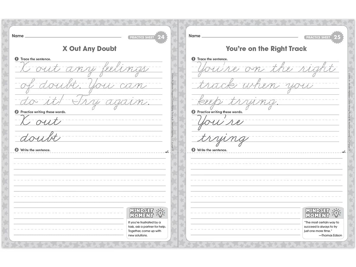 Cursive Writing Practice Workbook - Gr. 3 - US 3608