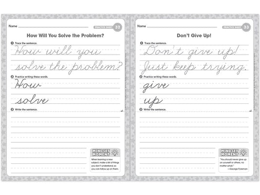 Cursive Writing Practice Workbook - Gr. 2-3 - US 2097
