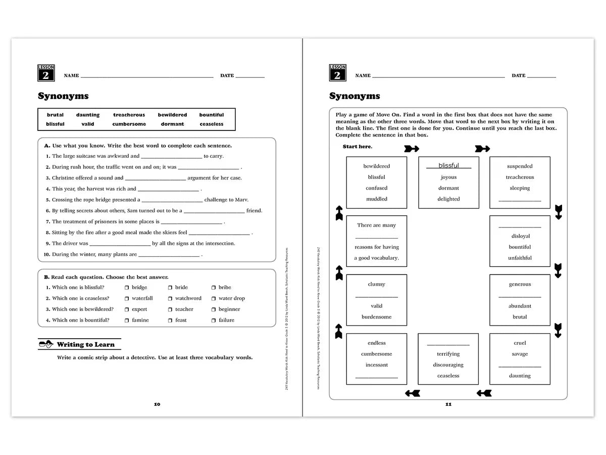 240 Words Kids Need to Know Workbook - Gr. 5 - US 2318