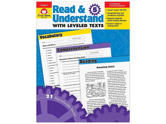 Read & Understand with Leveled Texts Workbook - Gr. 5 - US 1774